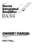 Rotel-RA-314 - Owners manual 